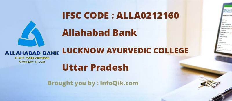 Allahabad Bank Lucknow Ayurvedic College, Uttar Pradesh - IFSC Code