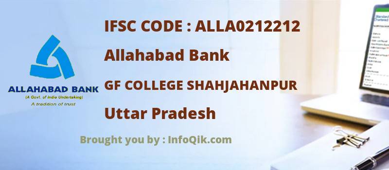 Allahabad Bank Gf College Shahjahanpur, Uttar Pradesh - IFSC Code