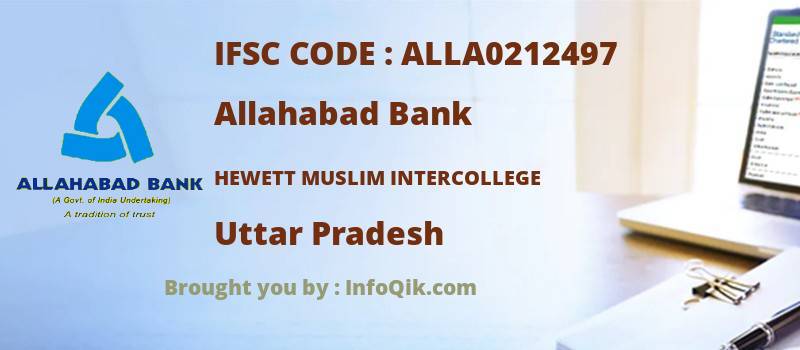 Allahabad Bank Hewett Muslim Intercollege, Uttar Pradesh - IFSC Code