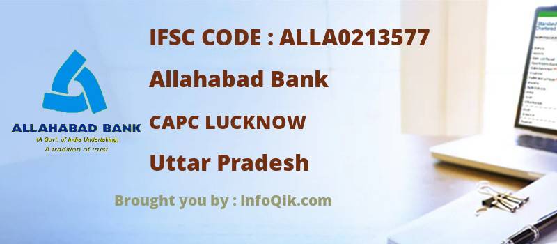 Allahabad Bank Capc Lucknow, Uttar Pradesh - IFSC Code