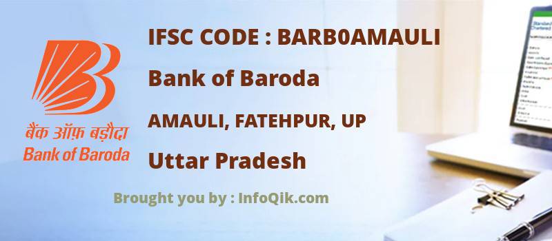 Bank of Baroda Amauli, Fatehpur, Up, Uttar Pradesh - IFSC Code