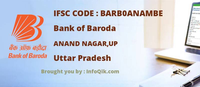 Bank of Baroda Anand Nagar,up, Uttar Pradesh - IFSC Code