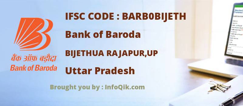 Bank of Baroda Bijethua Rajapur,up, Uttar Pradesh - IFSC Code