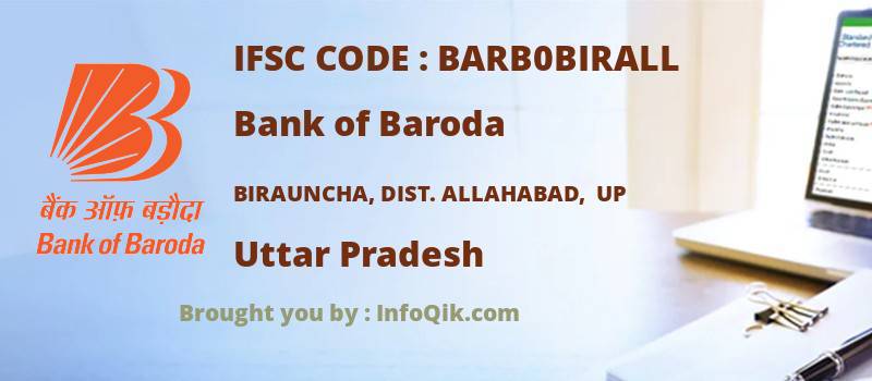 Bank of Baroda Birauncha, Dist. Allahabad,  Up, Uttar Pradesh - IFSC Code