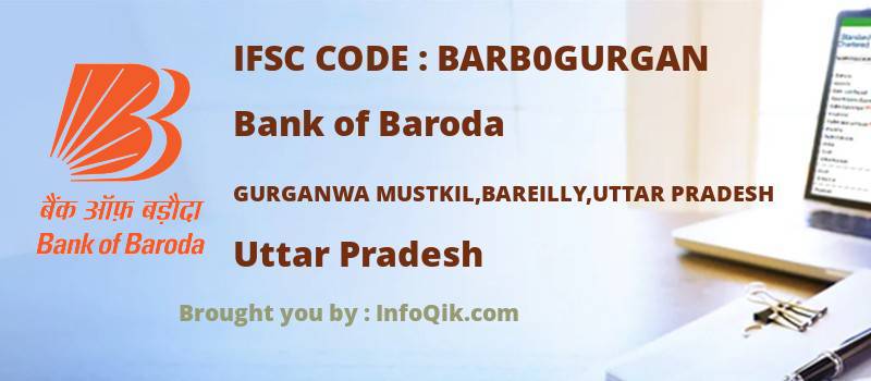 Bank of Baroda Gurganwa Mustkil,bareilly,uttar Pradesh, Uttar Pradesh - IFSC Code