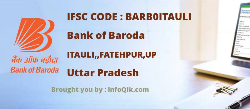 Bank of Baroda Itauli,,fatehpur,up, Uttar Pradesh - IFSC Code