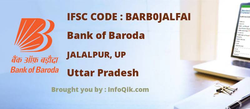 Bank of Baroda Jalalpur, Up, Uttar Pradesh - IFSC Code