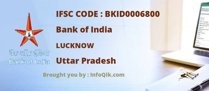 Bank of India Lucknow, Uttar Pradesh - IFSC Code