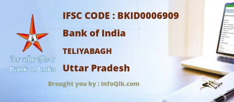 Bank of India Teliyabagh, Uttar Pradesh - IFSC Code