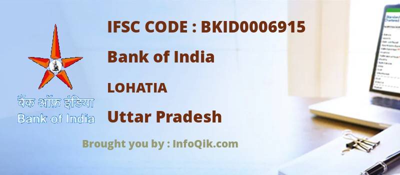Bank of India Lohatia, Uttar Pradesh - IFSC Code