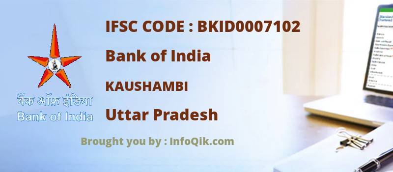 Bank of India Kaushambi, Uttar Pradesh - IFSC Code