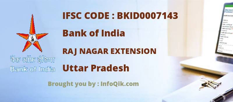 Bank of India Raj Nagar Extension, Uttar Pradesh - IFSC Code