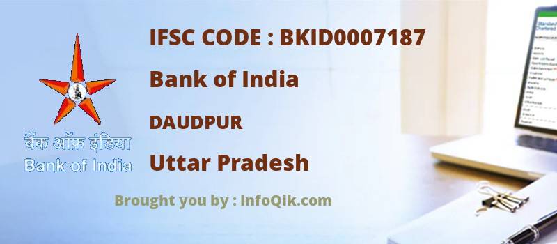 Bank of India Daudpur, Uttar Pradesh - IFSC Code