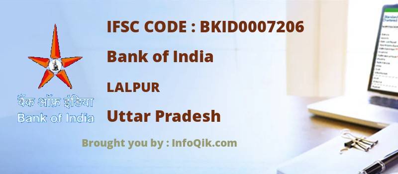 Bank of India Lalpur, Uttar Pradesh - IFSC Code