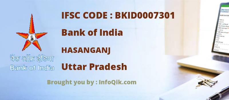 Bank of India Hasanganj, Uttar Pradesh - IFSC Code