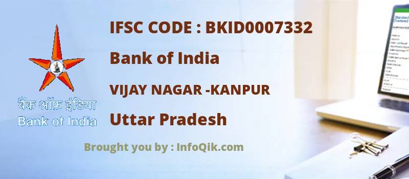 Bank of India Vijay Nagar -kanpur, Uttar Pradesh - IFSC Code