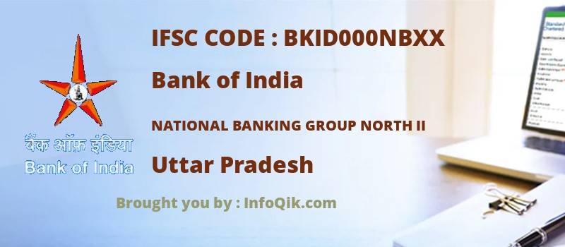 Bank of India National Banking Group North Ii, Uttar Pradesh - IFSC Code