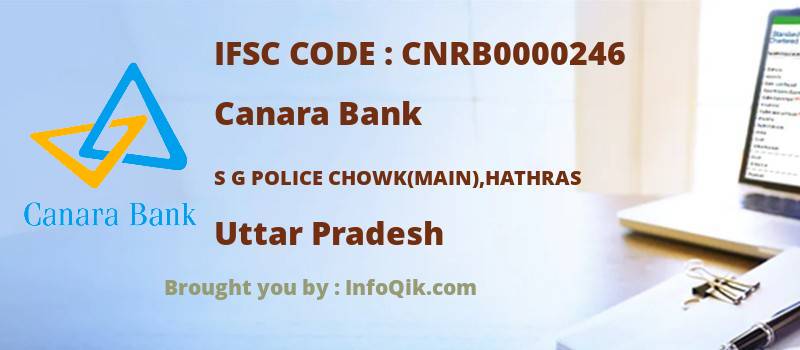 Canara Bank S G Police Chowk(main),hathras, Uttar Pradesh - IFSC Code