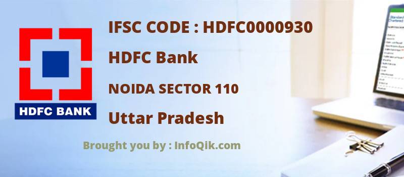 HDFC Bank Noida Sector 110, Uttar Pradesh - IFSC Code