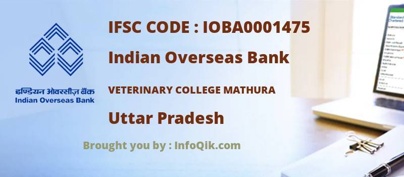 Indian Overseas Bank Veterinary College Mathura, Uttar Pradesh - IFSC Code