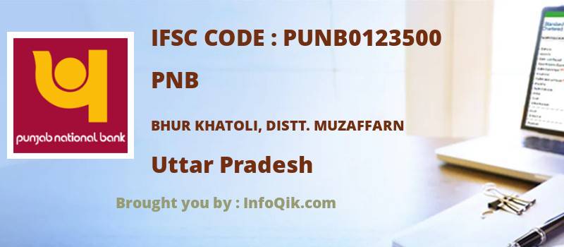PNB Bhur Khatoli, Distt. Muzaffarn, Uttar Pradesh - IFSC Code