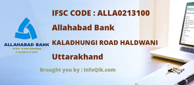 Allahabad Bank Kaladhungi Road Haldwani, Uttarakhand - IFSC Code