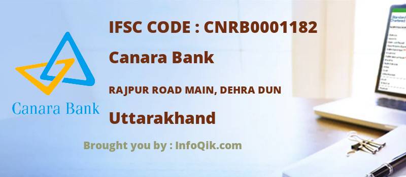 Canara Bank Rajpur Road Main, Dehra Dun, Uttarakhand - IFSC Code