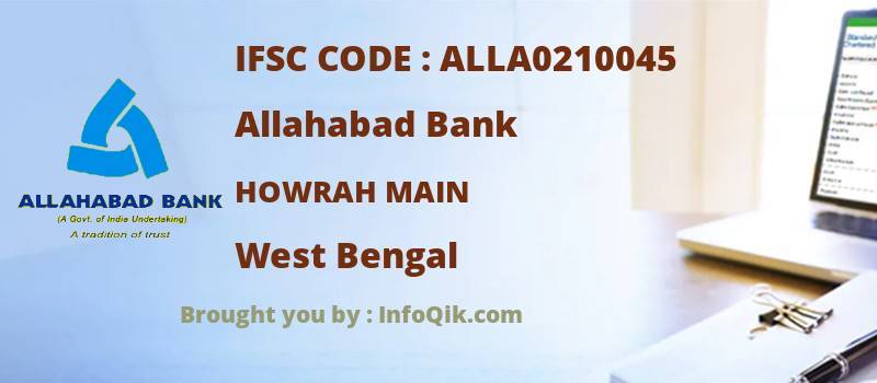 Allahabad Bank Howrah Main, West Bengal - IFSC Code