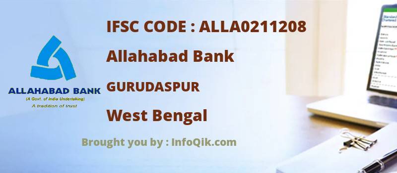 Allahabad Bank Gurudaspur, West Bengal - IFSC Code