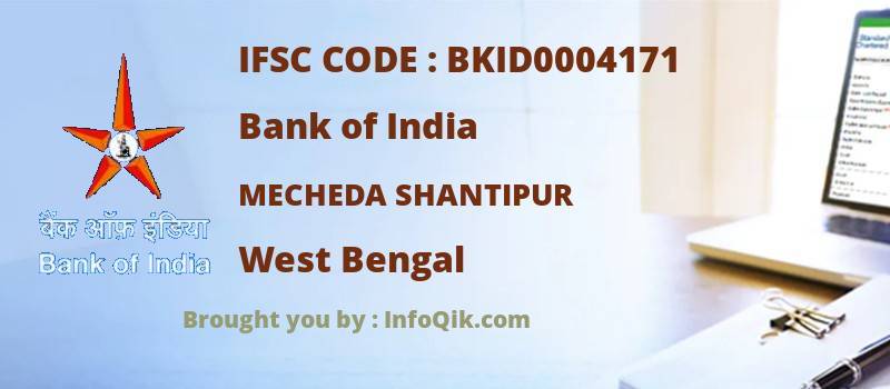 Bank of India Mecheda Shantipur, West Bengal - IFSC Code