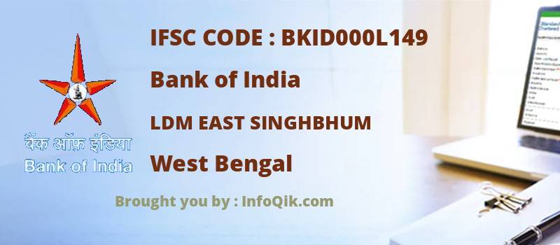 Bank of India Ldm East Singhbhum, West Bengal - IFSC Code
