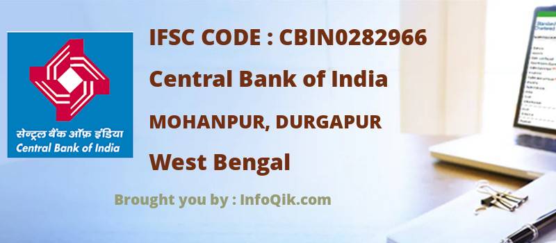 Central Bank of India Mohanpur, Durgapur, West Bengal - IFSC Code